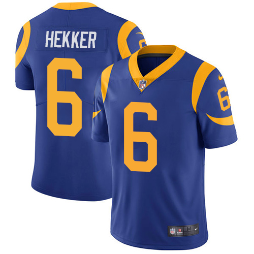 2019 Men Los Angeles Rams #6 Hekker blue Nike Vapor Untouchable Limited NFL Jersey